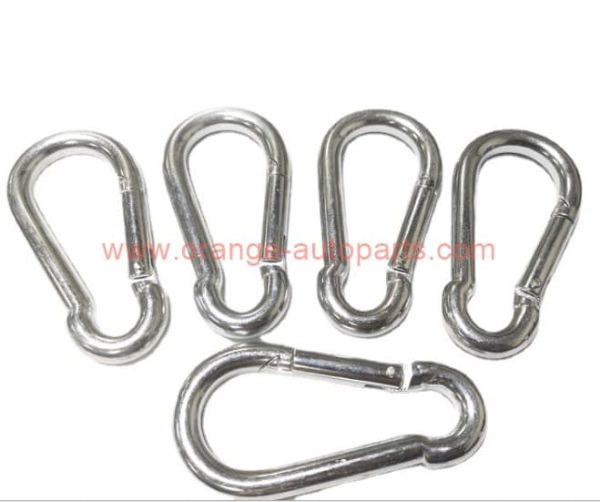 Factory Price 5*50 Cheap Zinc Plated Steel Key Chain Snap Hook Climbing Carabiner