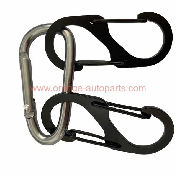 Factory Price 5# 6#stainless Steel Black 8 Type Hook Key Chain Hook S-shape Carabiner