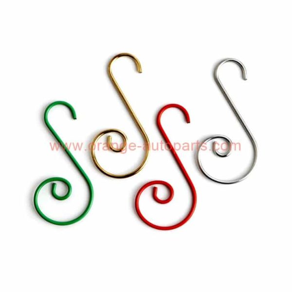 Wholesale Price 50mm S Shape Christmas Ornament Hook Gold Black Metal Hanger Hook