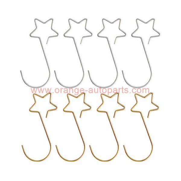 Wholesale Price 50mm Star Shape Christmas Tree Ornament Hook Decoration Hook Metal Hanger Hook