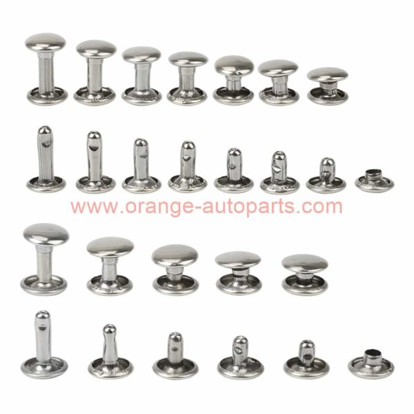 Factory Price 6/7/8/9/10/12mm Stainless Steel Double Cap Rivets And Studs For Handbags/ Leather/belt