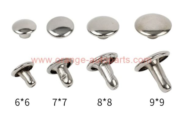 Factory Price 6/7/8/9/10/12mm Stainless Steel Double Cap Rivets And Studs For Handbags/ Leather/belt