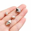 China Supplier 6/8/10/12mm Four Claw Square Spikes Solid Nail Strap Rivets Leather Craft Clothes/bag/shoes Metal Brass Pyramid Nail