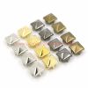 China Supplier 6/8/10/12mm Four Claw Square Spikes Solid Nail Strap Rivets Leather Craft Clothes/bag/shoes Metal Brass Pyramid Nail