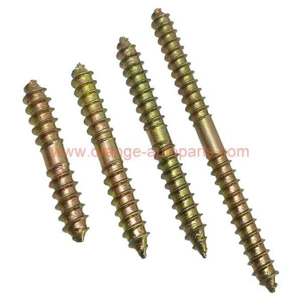 China Supplier 6*80 8*60 Furniture Double Sided Sharp End Wood Screw