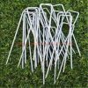 China Manufacturer 6 Inch Garden Staples,Galvanized Landscape Sod Stakes Lawn U Pins Pegs For Landscape Fabric