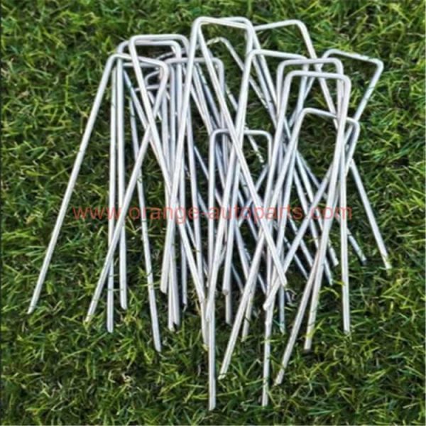 China Manufacturer 6 Inch Garden Staples,Galvanized Landscape Sod Stakes Lawn U Pins Pegs For Landscape Fabric