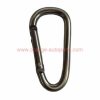 China Manufacturer 6# Metal Gun Black Spring Snap Hook Aluminium D Shape Carabiner Hook