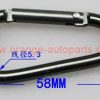 China Manufacturer 6# Metal Gun Black Spring Snap Hook Aluminium D Shape Carabiner Hook