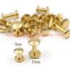 Wholesale Price 8mm 10mm Curved Head Solid Brass Chicago Screw Rivets For Leather Belt