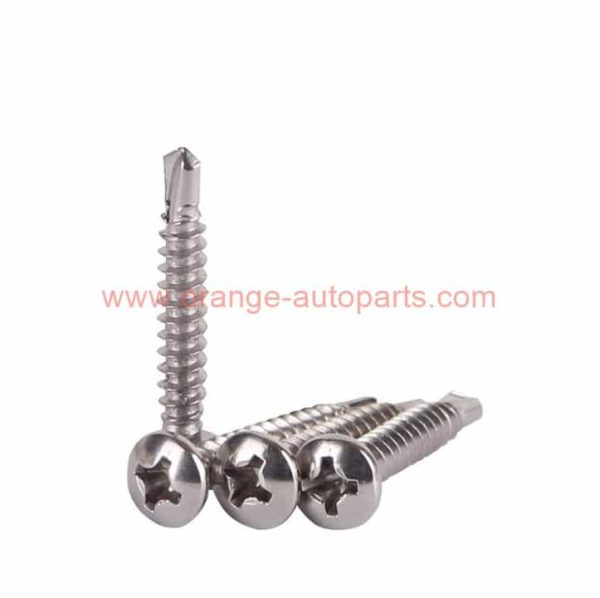 China Supplier 96hours Salt Spray Test 12#-14×38 12#-14×32 Sus304 Flat Head Metal Self Drilling Screws