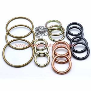 China Manufacturer Alloy Steel Brass Antique Silver Welded O Round Rings