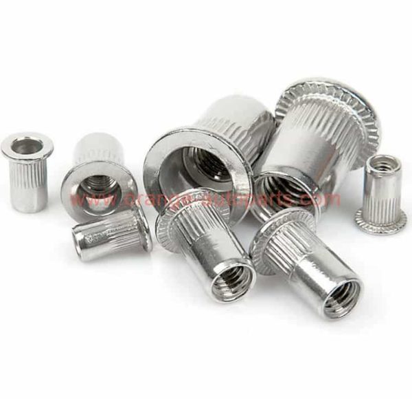 China Manufacturer Aluminium Steel Rivnut 1/4-20 Flat Open Head Insert M6 M8 Rivet Nut Stainless Steel