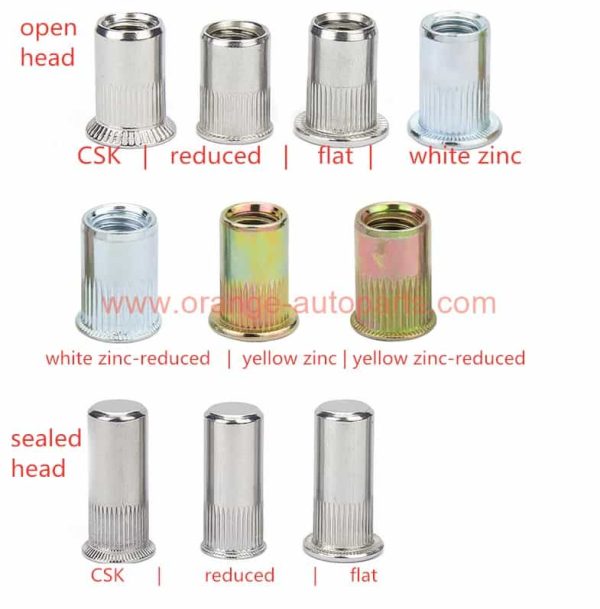 China Manufacturer Aluminum Alloy Rivnut Flat Head Threaded Rivet Insert Rivet Nut