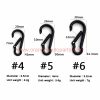 China Manufacturer Aluminum Black Climbing Carabiner Key Chain Decorative Spring Snap Hook