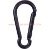 China Supplier Aluminum Black Small Spring Snap Hook Climbing Carabiner Key Chain M5*50