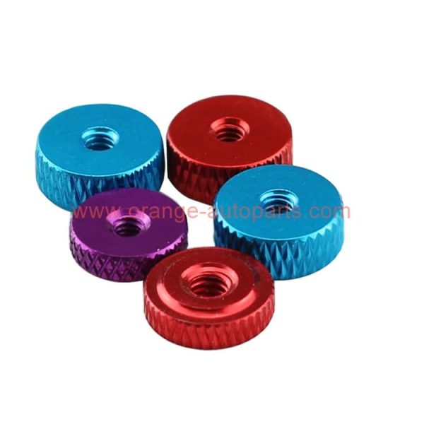 China Supplier Anodized Aluminum Hand Nut M3 M4 M5 M6 Aluminum Knurled Thumb Nut For Rc Model Parts