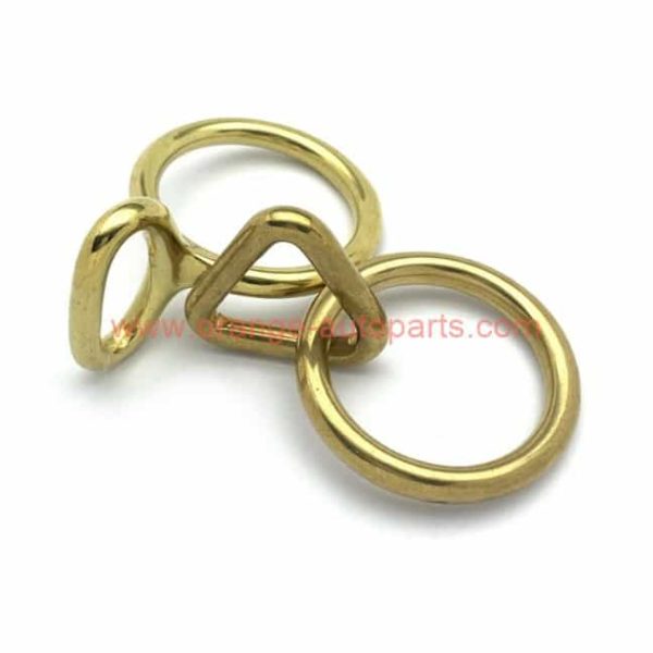 China Manufacturer Antique Gold Color Solid Brass Ring 3 Inch Brass Gold Ring