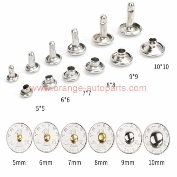 China Supplier Black White Round Double Sides Rivets Diy Cap Craft Accessory Stud For Bag/hat/shoe/clothes/jeans/leather Decoration