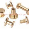 Factory Customized Brass Flat Double Cap Rivet Chicago Binding Screws Leather Belt Rivet