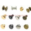 China Manufacturer Brass Flat Slotted Head Double Cap Rivet Chicago Binding Screws Leather Belt Rivet