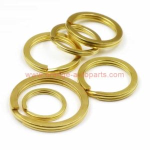 Factory Customized Brass Flat Split Key Rings Metal Round Carabiner Split Rings Flat Key Chains O Rings 15mm 20mm 25mm 32mm