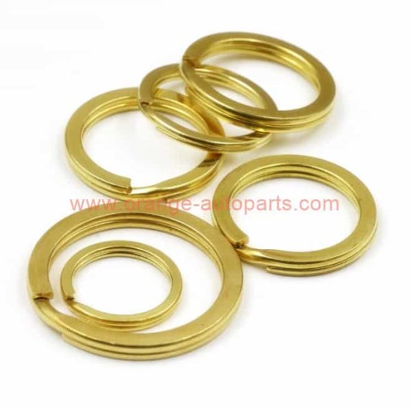 Factory Customized Brass Flat Split Key Rings Metal Round Carabiner Split Rings Flat Key Chains O Rings 15mm 20mm 25mm 32mm