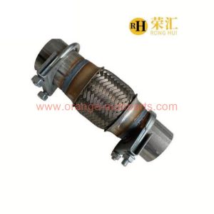 China Factory Car Exhaust Flexible Pipe Double Braid Design With Nipple Pipes For Car Exhaust Bellow With Clamp