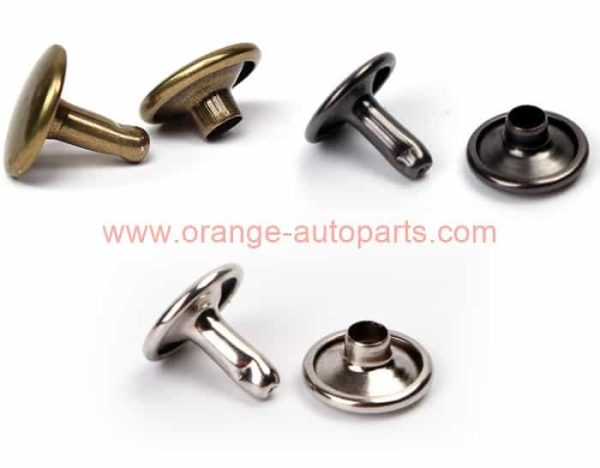 Factory Customized Cheap 8mm Copper Rivets Mushroom Shape Double Cap Rivets For Clothes Garment Metal Studs For Bags