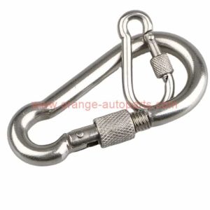 Wholesale Price Cheap Stainless Steel Key Chain With Lock Spring Snap Hook Climbing Carabiner