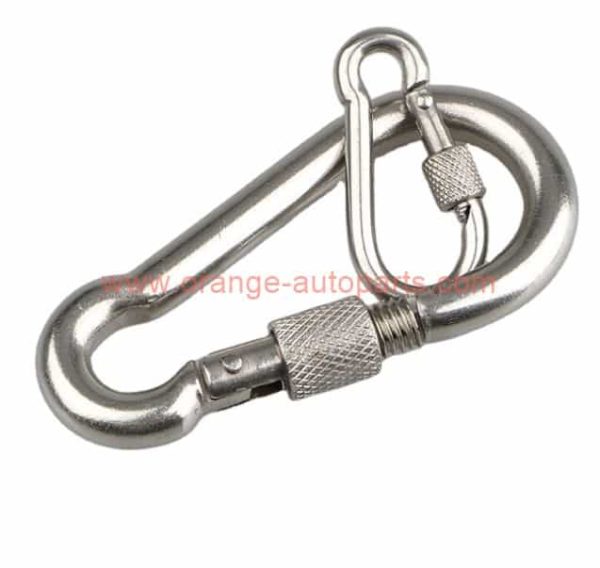 Wholesale Price Cheap Stainless Steel Key Chain With Lock Spring Snap Hook Climbing Carabiner