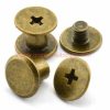 Factory Customized Chicago Bolts 5x6mm Bronze Antique Brass Chicago Screws For Bags