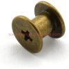 Factory Customized Chicago Bolts 5x6mm Bronze Antique Brass Chicago Screws For Bags