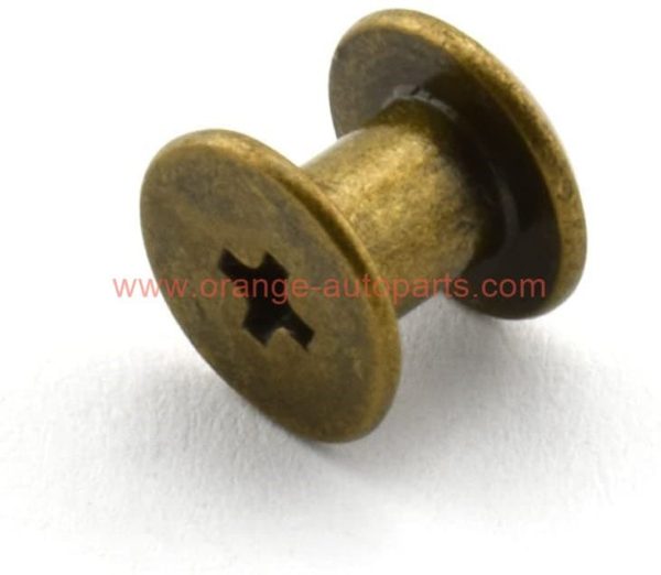 Factory Customized Chicago Bolts 5x6mm Bronze Antique Brass Chicago Screws For Bags