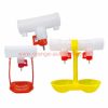 China Manufacturer Chicken Water Double Nipple Hanging Drinker Cups Poultry Drinking Hanging Cup Chicken Feeder Farming Equipment