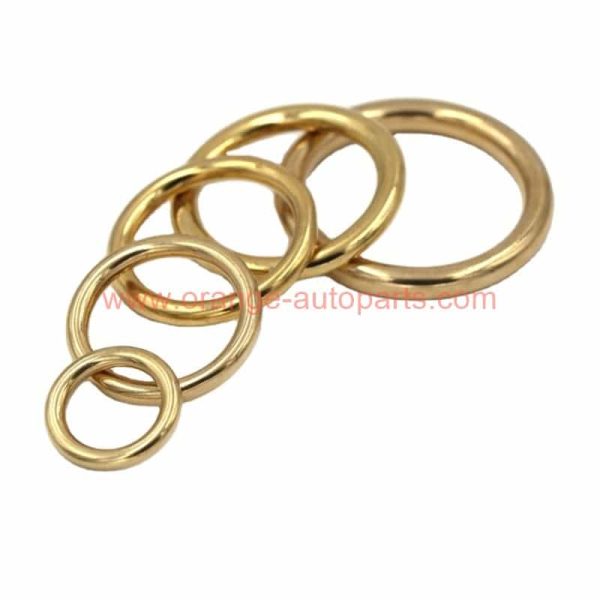 Factory Customized Circle Round Solid Brass O Ring For Handbag With Id 12mm-50mm