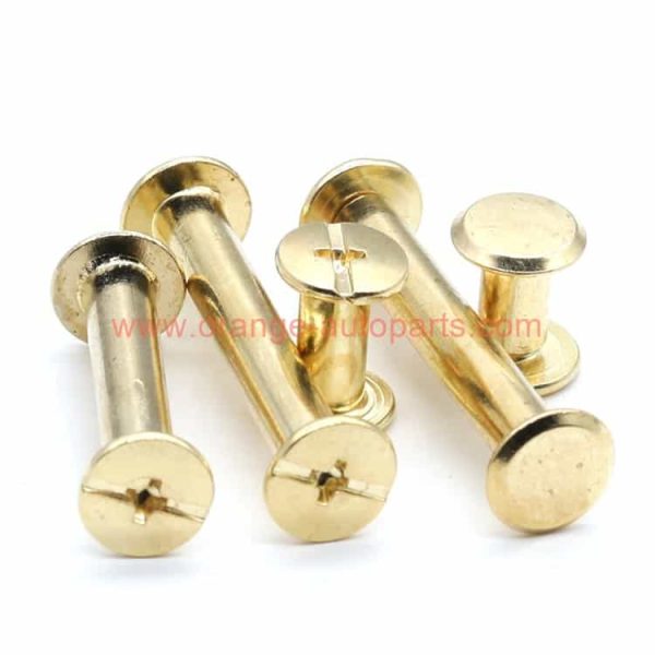 China Manufacturer Copper Plated Binding Nail Mother Rivet Album Docking Lock Screw Account Book Nail Pin 5-100mm