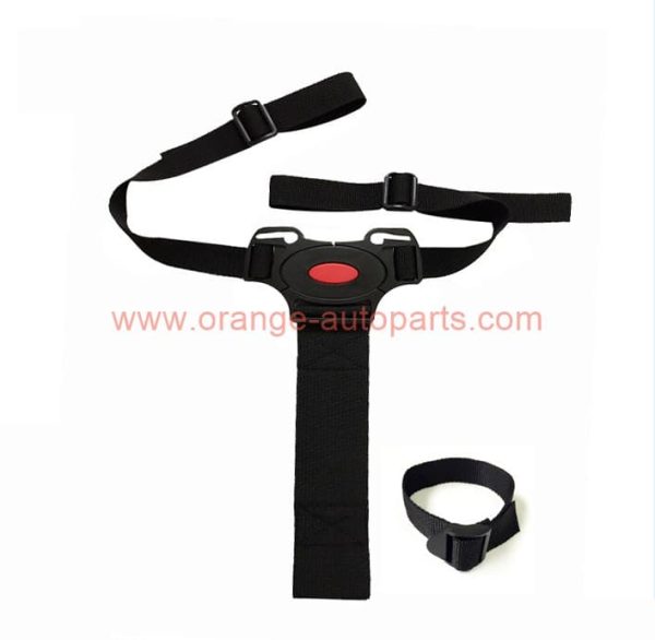 China Supplier Customized Baby Stroller High Chair Safety Harness 3-way Strap Belt Plastic Center Release Buckles