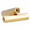 Factory Price Din 6334 M2 M2.5 M3 M4 M5 M6 Brass Coupling Nut Through Hole Hex Standoff Spacer