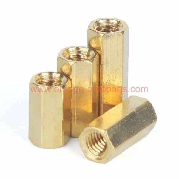 Factory Price Din 6334 M2 M2.5 M3 M4 M5 M6 Brass Coupling Nut Through Hole Hex Standoff Spacer