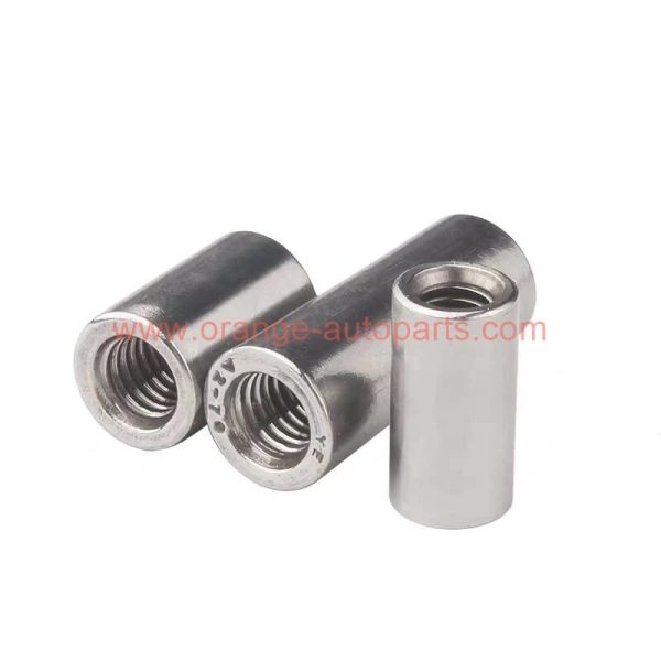 China Manufacturer Din 6334 Stainless Steel 304 Long Extension Nut Connecting Threaded Rod Round Coupling Nuts