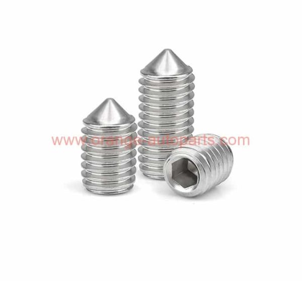 China Supplier Din914 Stainless Steel 304 Hexagon Socket Set Screws With Cone Point