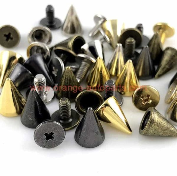 Factory Customized Diy 10mm Cone Studs Rivet Spikes Screw For Clothes Shoes Bag Leather