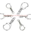 China Manufacturer Diy Metal D Snap Hook Split Keychain Key Ring With Chain