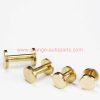 China Manufacturer Flat Head Dia 8mm 10mm Low Lead Brass Chicago Screw For Belt