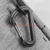 China Supplier Free Sample 56*35mm Black Small D Shape Plastic Carabiner Climbing Hooks