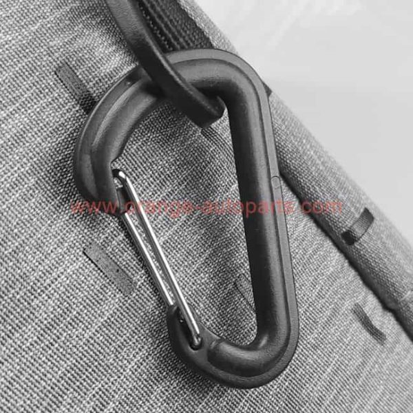 China Supplier Free Sample 56*35mm Black Small D Shape Plastic Carabiner Climbing Hooks