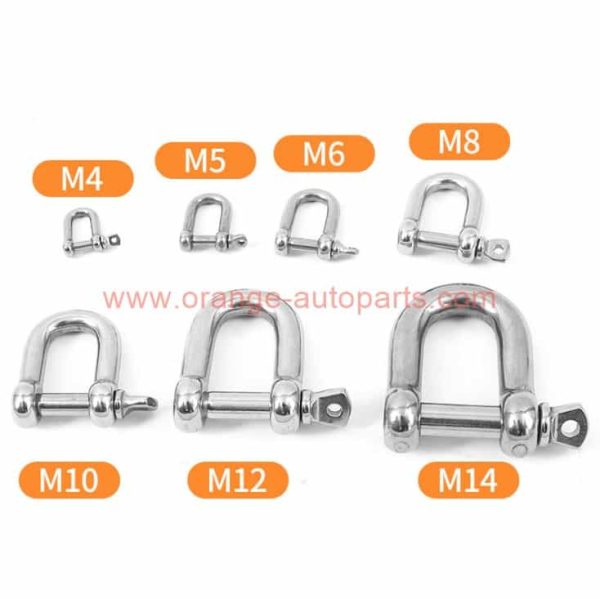 Wholesale Price Heavy Duty Straight D-type Anchor Shackle Dee Ring Shackles 5/16'' 3/8'' 1/2''