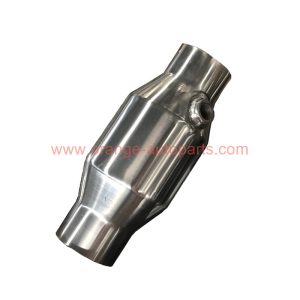 China Factory High Flow Mirror Polished Universal Spun Catalytic Converter With Metallic Substrate Inside