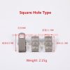 Factory Customized Hot Sell Swivel Metal Name Badge Holders Id Card Clips With Square Hole 8mm